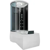 AcquaVapore Whirlpool Dusche K55-R33-WP Duschkabine Wanne 100x170 cm - Schwarz