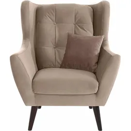Andas Ohrensessel »Hemmink, Sessel, Loungesessel« mit Knopfheftung andas