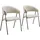 Tectake tectake® Armlehnstuhl, Webstoff, gepolstert, schlanke Stahlbeine, 60 x 58 x 85 cm