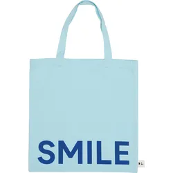 Design Letters Smile Einkaufstasche blau
