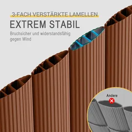 Sol Royal Sichtschutzelement 80 x 500 cm Braun Bambus