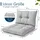 Beautissu Lounge Kissen Set 60 x 60 x 10 cm / 60 x 40 x 12 cm hellgrau 2-tlg.