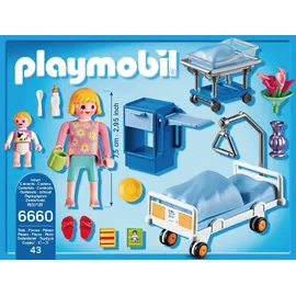 Playmobil City Action Krankenzimmer mit Babybett 6660