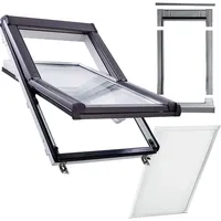 Wellker Komplett-Set Dachfenster Kunststoff R45 2-fach Verglasung mit Verdunkelung ZRV, made by Roto, 94x118 cm (9/11)