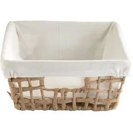 Home4You Aufbewahrungskorb 2er Set 35 x 25 x 11 cm beige-braun