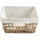 Home4You Aufbewahrungskorb 2er Set 35 x 25 x 11 cm beige-braun