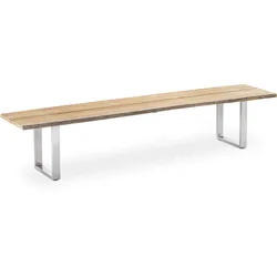 Niehoff Solid Bank Edelstahl/Teak - Silber