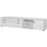 furn.design TV-Lowboard weiß matt TV Unterteil 200 x 44 cm Merced
