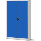 Jan Nowak Aktenschrank Büroschrank Stahlschrank grau-blau 185x115x40 - Grau, Blau