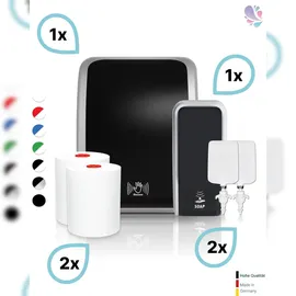 Blanc HYGIENIC KOMPLETT-SET Waschraum SENSOR: Handtuchrollenspender SENSOR + 2 TAD Handtuchrollen + Schaumseifenspender SENSOR + 2 Kartuschen