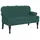 vidaXL Sitzbank mit Rückenlehne Dunkelgrün 119,5x64,5x75 cm Samt