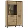 Forte Trondheim Highboardvitrine mit 1 Tür und 1 Glastür, Holzwerkstoff, Artisan Eiche, Metall, 7 Fächer, 101.4x161x41.5 cm