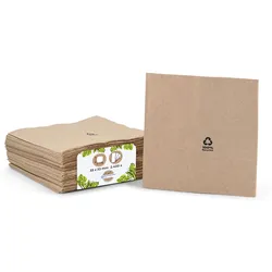 BIOZOYG 2400 Stück Servietten 33x33cm Papierservietten, Einwegservietten, 2-lagig, 1/4 Falz, aus Recyclingpapier, ideal für Gastronomie und Events
