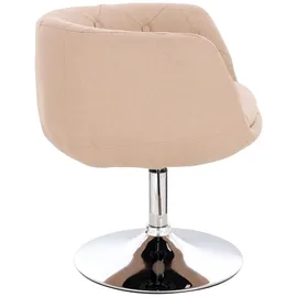 Svita Cocktailsessel Panama Stoff 55 x 78 x 61 cm Beige höhenverstellbar