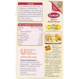 Unilever Deutschland Sauce Hollandaise perfekt zu Spargel und Gemüse 250 ml