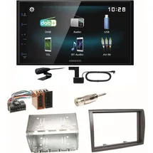 Kenwood DMX-125DAB Bluetooth DAB+ USB MP3 Einbauset für Fiat Ducato Boxer Jumper