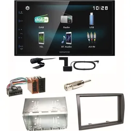 Kenwood DMX-125DAB Bluetooth DAB+ USB MP3 Einbauset für Fiat Ducato Boxer Jumper