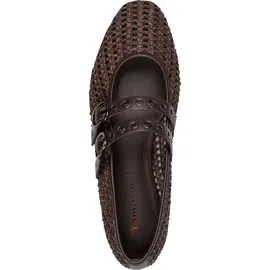 TAMARIS Da.-Ballerina für Damen, braun, Größe 39 EU