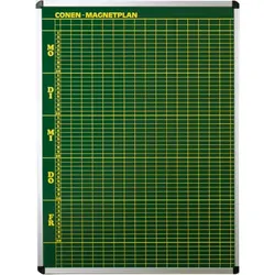 Stundenplantafel aus Premium Stahlemaille in grün