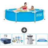 Intex – Schwimmbecken mit rundem Rahmen – 244 x 51 cm – im Lieferumfang enthalten Accessoire CB1