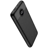 VEGER Powerbank L10S - 20W 10 000mAh LCD Quick Charge PD Micro-USB, USB-C und zwei USB-A Schwarz (W1105PD )