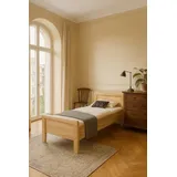 bv-vertrieb Bett Seniorenbett 90x200 Eiche sägerau Komfortbett 4-fach verstellbar #3145 beige
