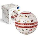 Villeroy & Boch Toy's Delight La Petite Boule Snacking-Set 5 teilig Rot, Spülmaschinenfest, Geschirrset, Weihnachtsgeschirr Toys, Deko Weihnachten, Premium Porzellan