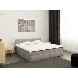 FEDVE Boxspringbett Bett Verdig Doppelbett Bettkästen Hellgrau 140x200 - Hellgrau