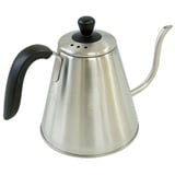 MAXWIN 1 Liter Edelstahl Wasserkocher Teekessel Wasserkessel Schwanenhals,Gaskompatibler Wasserkocher,Induktion,Keramik,zum Aufbrühen von Tee Kaffee - Silber