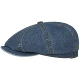 Stetson Hatteras 8-teilige Flatcap - Denim Stoffmütze - Schirmmütze aus nachhaltiger Baumwolle - Herren - Vollfutter Denim S (54-55 cm) - S