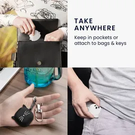 kwmobile Hülle kompatibel mit Anker Soundcore Liberty 4 NC Hülle - Silikon Kopfhörer Schutzhülle Case Cover Weiß Schwarz