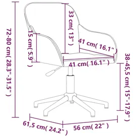 vidaXL Esszimmerstühle 2 Stk. Drehbar Creme Samt