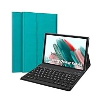 SENGBIRCH Tastatur Hülle für Galaxy Tab A8 10.5 Zoll, Bluetooth Tastatur mit Magnetische Hülle (Deutsches QWERTZ Layout) für Samsung Galaxy Tab A8 10.5 2021 - Waldgrün