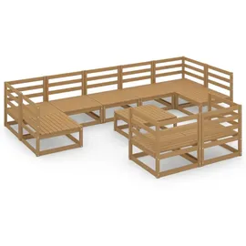 vidaXL 10-tlg. Garten-Lounge-Set Massivholz Kiefer