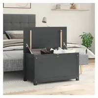 VidaXL Truhe Grau 80x40x45,5 cm Massivholz Kiefer