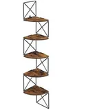 Songmics Eckregal 20 x 20 x 127,5 cm Vintagebraun