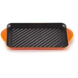 Le Creuset Grillplatte aus Gusseisen, 32 cm, Für alle Herdarten inkl. Induktion geeignet, Ofenrot,