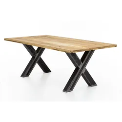 Tisch 200x100 Wildeiche Metall Holztisch Esstisch Küchentisch Speisetisch Küche