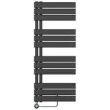 Belrad Elektrischer Badheizkörper Paneel Anschluss links schwarz 1200x500 (HxB) 593W