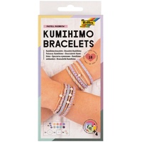 Folia Kumihimo Bracelets PASTELL RAINBOW, 16-teilig