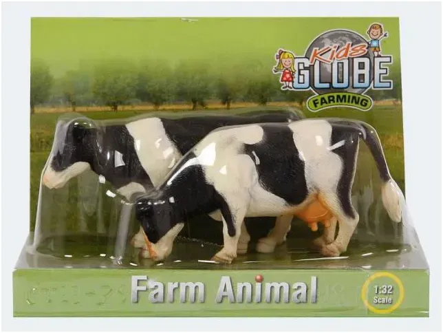 Farm 2 Kühe 1:32 schw/wss 6cm stehend - 571873