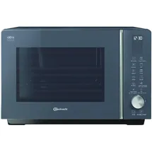 Bauknecht MF 259 SG Mikrowelle/Extra Space: Kombi Ohne Drehteller/My Menu/Crisp Fry/Spezialprogramme/Dampfgarfunktion inkl. Dampfgarbehälter/Heißluft/Quarz Grill/Auto Clean/ 25L