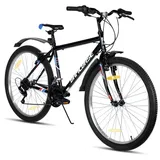 HH HILAND Hiland Mountainbike für Jugendliche & Erwachsene, 18-Gang Fahrrad mit Doppel-V-Bremse, High Carbon Stahlrahmen MTB Fahrrad für Jugend Frauen Männer, Weiß