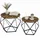 Relaxdays Couchtisch 2er Set Braun Schwarz Holz 40 x 50 cm