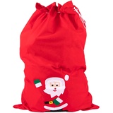 IDENA Weihnachtsdeko, Weihnachtsmann-Sack mit Motiv, 90x60cm