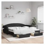 vidaXL Tagesbett 100 x 200 cm Schwarz