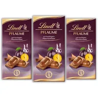 Lindt Pflaume Vollmilch Tafel 3x 100g