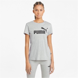 Puma Essentials Logo T-Shirt Damen 04 light gray heather XS