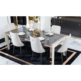 JVmoebel Esstisch Tisch Massiv Möbel aus Italien Esszimmer Tische Einrichtung Esstisch (1-St), Made in Europa grau