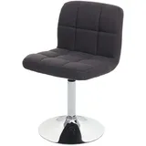 MCW Esszimmerstuhl Cadiz, Küchenstuhl Stuhl, drehbar Stoff/Textil dunkelgrau, Chromfuß